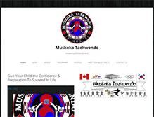 Tablet Screenshot of muskokataekwondo.com